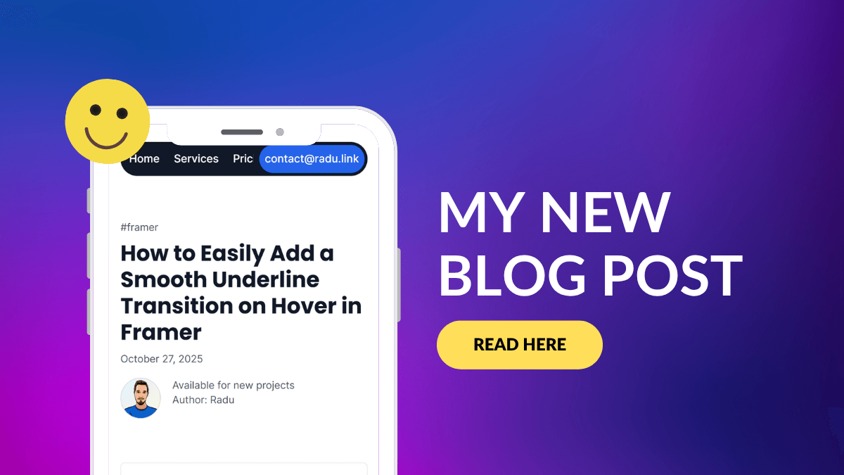 How to Easily Add a Smooth Underline Transition on Hover in Framer ...