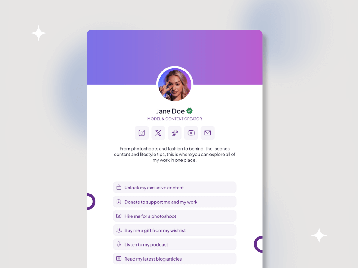 Preview thumbnail of LinkSpark - Framer bio link template
